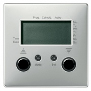 Накладка электронного таймера для жалюзи(мех. mtn580698 и mtn580699) System D Merten сталь