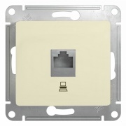 Розетка компьютерная RJ45 кат.5E механизм SE Glossa, бежевый