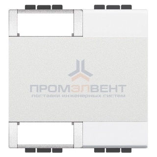 LivingLight Клавиша с 2 отверстиями для вставки символа, размер 2 модуля, цвет белый