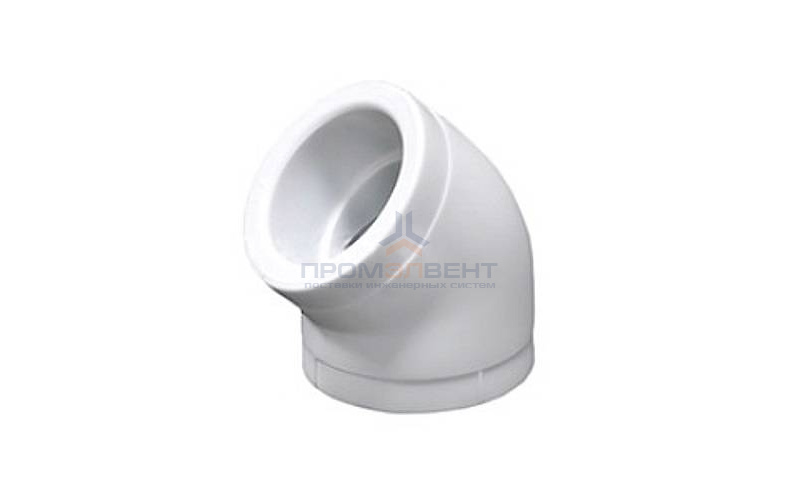 Отвод 45° Fusitek - 25 (для полипропиленовых труб под пайку, цвет белый)