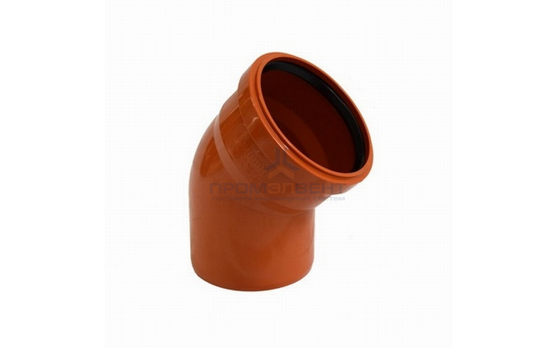 Отвод 45° для наружной канализации СИНИКОН НПВХ - 110