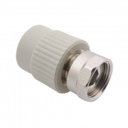 Переход на накидную гайку FV-Plast - 16 x 3/4" (усиленный, для полипропиленовых труб, цвет серый)