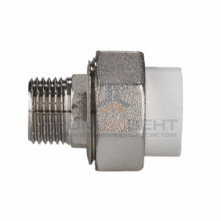 Переход на наружную резьбу разъемный KALDE - 50 x 1"1/2 (для полипропиленовых труб, цвет белый)