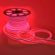 10-77 Светодиодный НЕОН (2 стор.),220В, 6Вт/м,SMD2835,108д/м,IP65,150Лм/м,кат.50м,8.5*18.5, без аксессуаров,красный