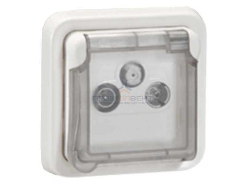 Механизм телевизионной розетки TV-FM-SAT 2400МГц Legrand Plexo серии Artic IP55, белый